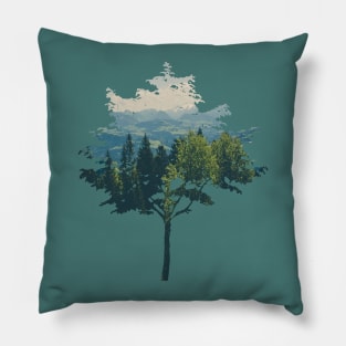 Tree Landscape Cut Out Pillow