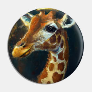 Giraffe with a Crown Pin