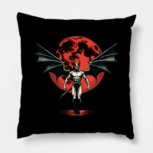 Devilman with Red Moon Pillow