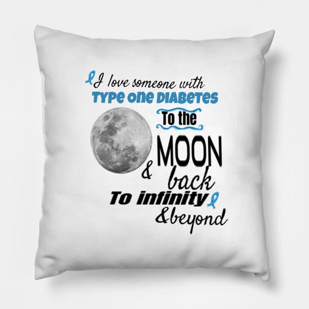 I Love Someone With Type One Diabetes Pillow by CatGirl101