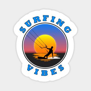 Surfing Vibes - Sun - kite surfer Magnet