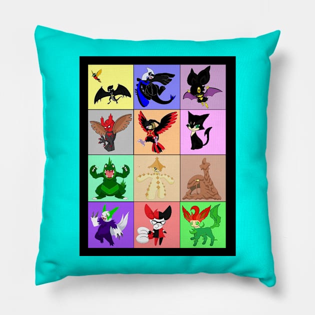 Batémon, Gotta Catch 'Em All! Pillow by Molcat