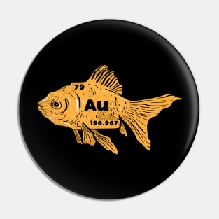 Periodic Table Element Goldfish Pin