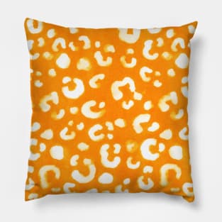 Orange Handmade Leopard Texture Pillow