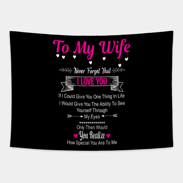 Best Gifts for Wife for Valentines Day, Mothers Day, Anniversary, Wedding, Birthday Gifts Tapestry by NiceTeeBroo