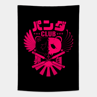 Panda Club Logo Design (Pink) Tapestry