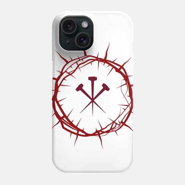 Crown of Thorns with Nails Phone Case by MikeCottoArt