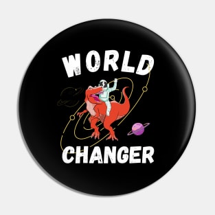 World changer cute illustration Pin