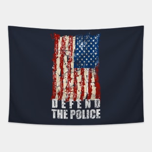 defend The police American flag Tapestry