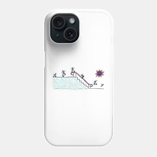 Skateboarding Doodle - Neon Rail Jam Phone Case