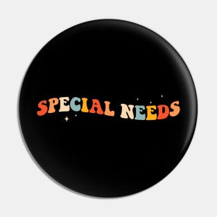 Special needs Retro Teacher Pin