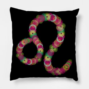 Spirograph Leo Zodiac Horoscope Symbol Pillow