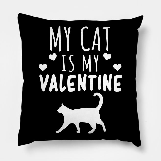 My Cat Is My Valentine Pillow by LunaMay