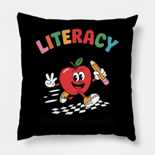 Literacy Is My Jam Literacy Teacher Reading interventionist 5 Pillow