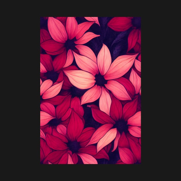 Beautiful Stylized Red Flowers, for all those who love nature #163 by Endless-Designs