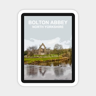 Bolton Abbey, North Yorkshire. Travel poster Magnet