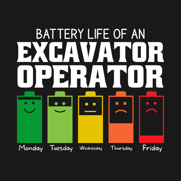 Battery Life Of An Excavator Operator by Stay Weird