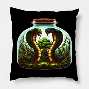 Two King Cobra Pillow