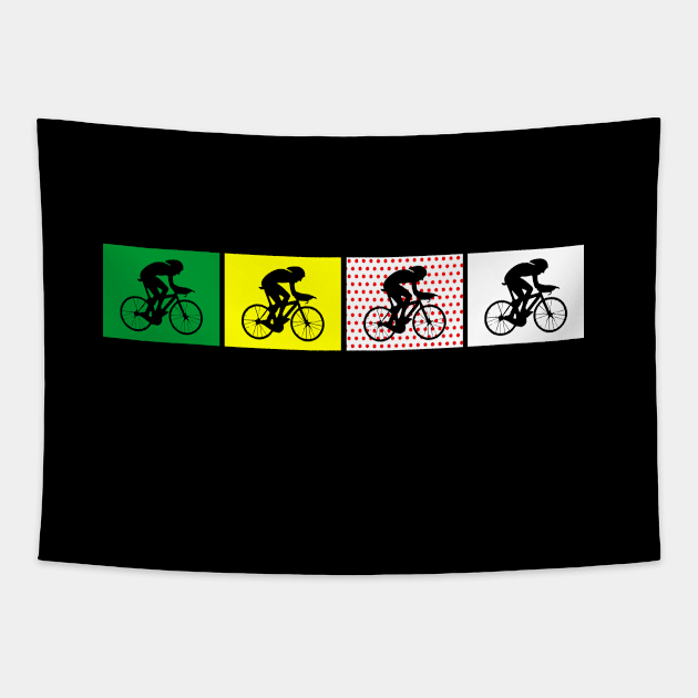 ciclismo colores tdf Tapestry by vintagejoa