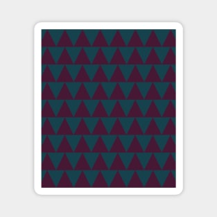 Plum Purple and Teal Geometric, Zig Zag Design Magnet