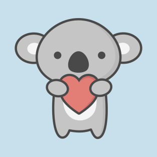 Kawaii Cute Koala With Heart T-Shirt