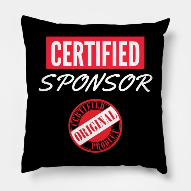 Certified Sponsor Alcoholic Recovery Pillow by RecoveryTees