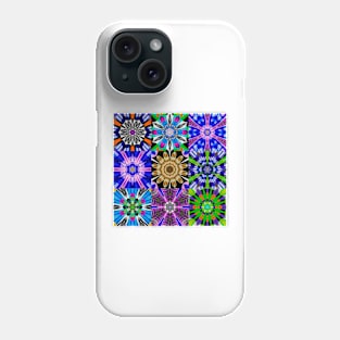 Collage of tartan patterns alienated Phone Case