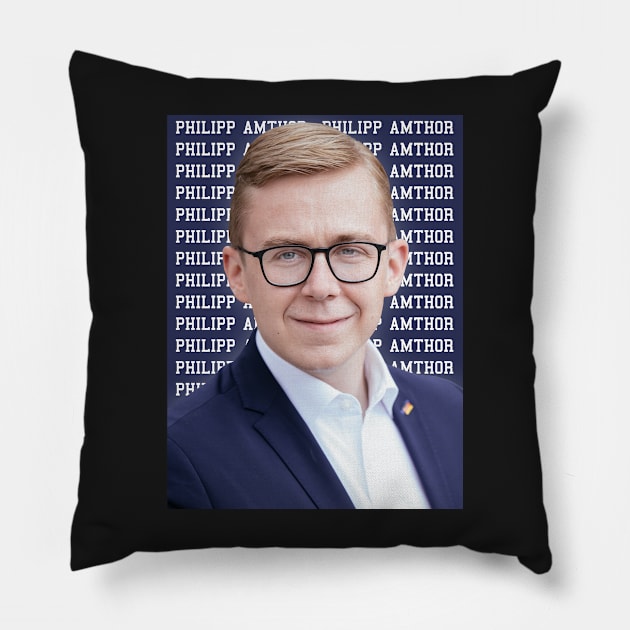 Philipp Amthor Portrait Pillow by misenique