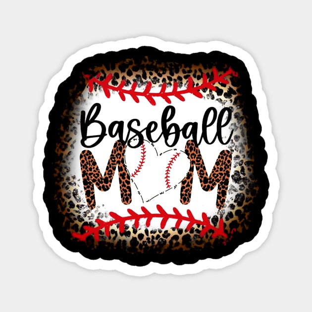 Leopard Baseball Mom   Baseball Mom Magnet by Wonder man 