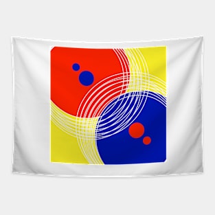 pastel retro circles Tapestry