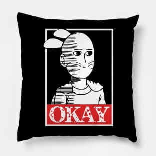 Okay Funny Mouse Face Meme Pillow