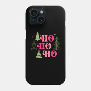 HoHoHo Christmas Tree - Emerald and Pink Phone Case