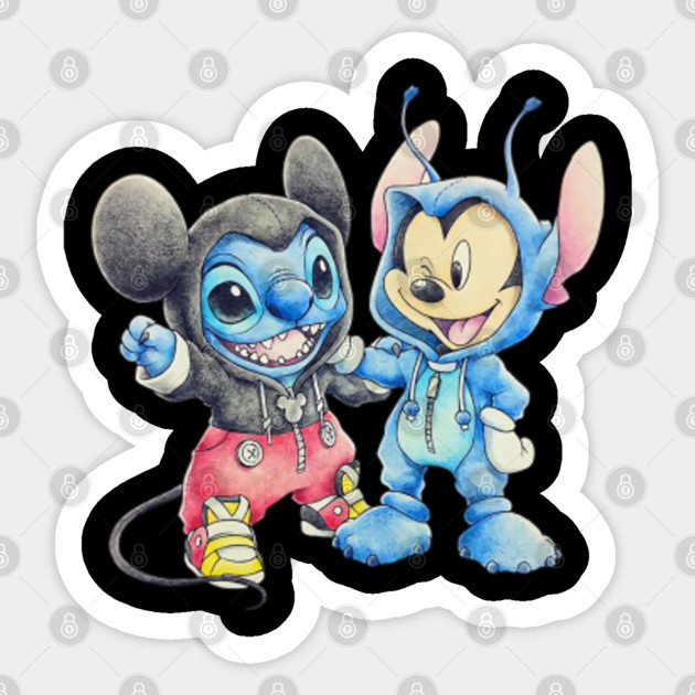 Funny Art Stitch And Lilo Gift Stitch And Lilo Sticker Teepublic Au