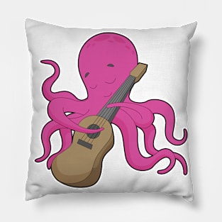 Octopus Musician Guitar Music Pillow