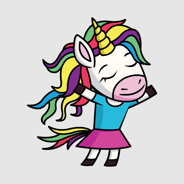 Dancing Unicorn Girl by ManojTdesign