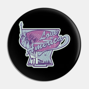 Love America USA Statue Of Liberty Patriot Gift Pin