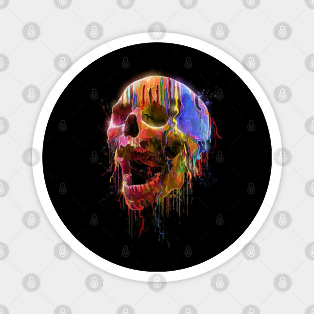 Colorful Skull Color Skull Watercolor Skull Painting Skull Color