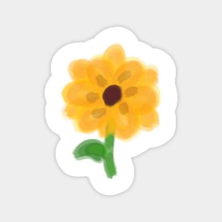 watercolor sunflower Magnet