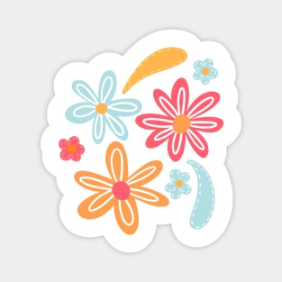 Colorful Flowers Magnet