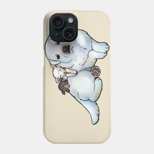 Great Pyrenees and Lambs Phone Case