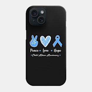 Child Abuse Prevention Awareness Month Blue Ribbon gift idea Phone Case