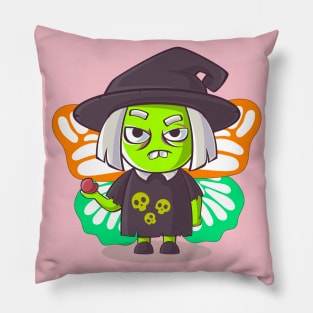 cute zombies butterfly part 4 Pillow