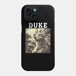 Duke, bootleg,  golden retriever puppy design for dog lovers Phone Case