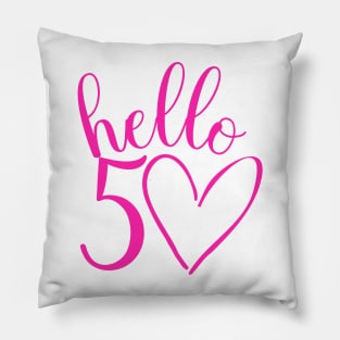 50th birthday pink design Pillow