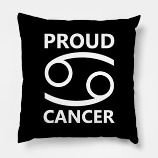 Proud Cancer White Pillow