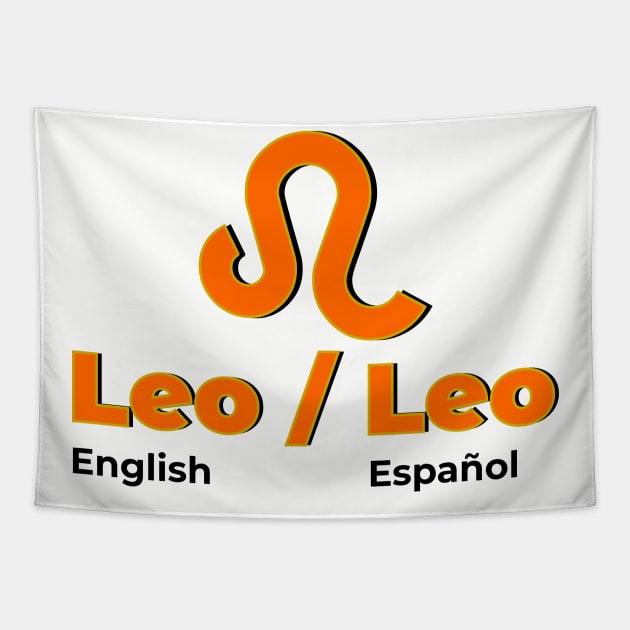 Leo Power Color - Orange & Gold Tapestry by MiamiTees305