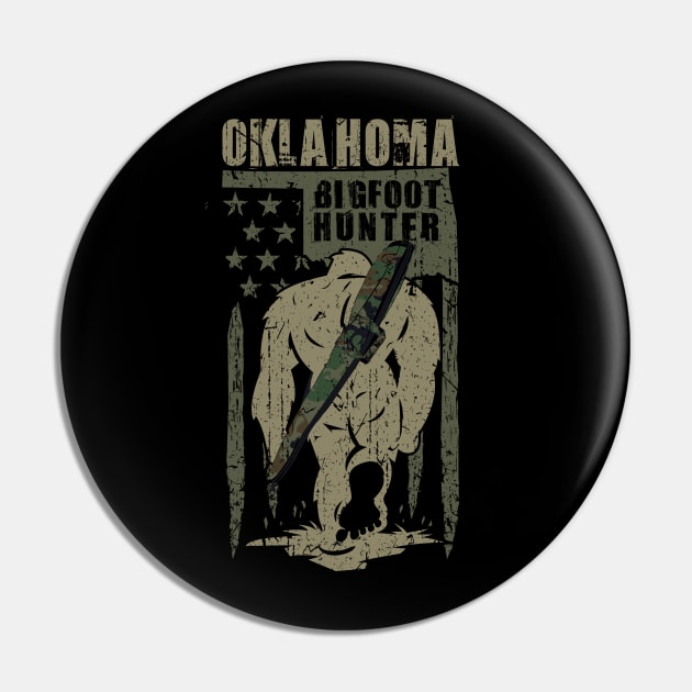 Oklahoma Bigfoot Hunter Pin by Tesszero