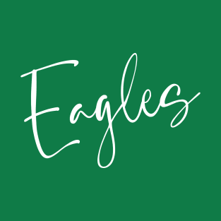 Eagles Script Typography Team Name T-Shirt