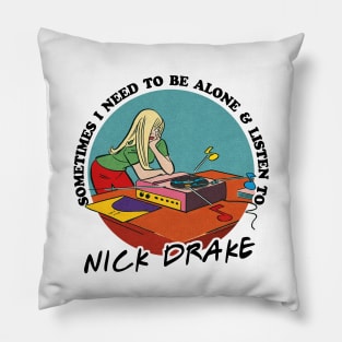 Nick Drake Obsessive Fan Design Pillow