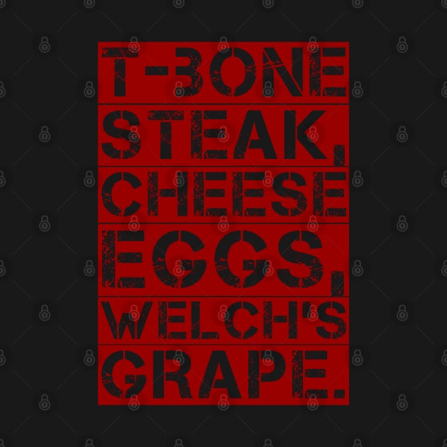 Guest Check T Bone Steak Cheese Eggs Welch's Grape by capricorn